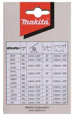 Łańcuch tnący 45cm 3/8" 1,3mm Makita 191H13-1