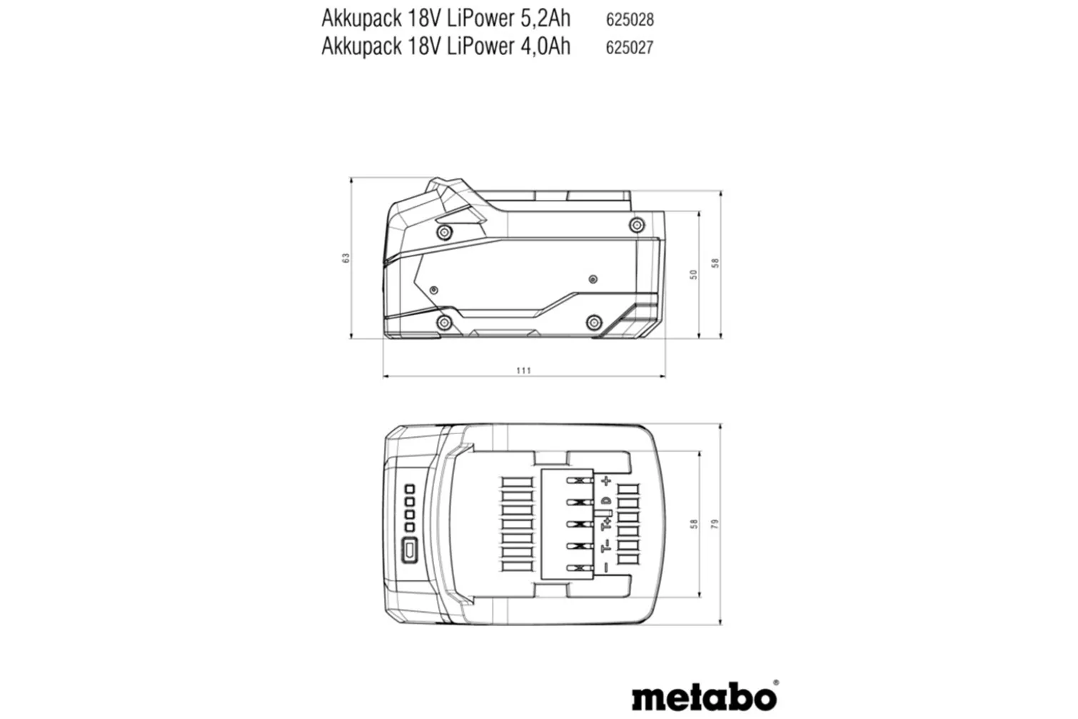 Akumulator Li-Power 18V 4,0Ah Metabo 625027000