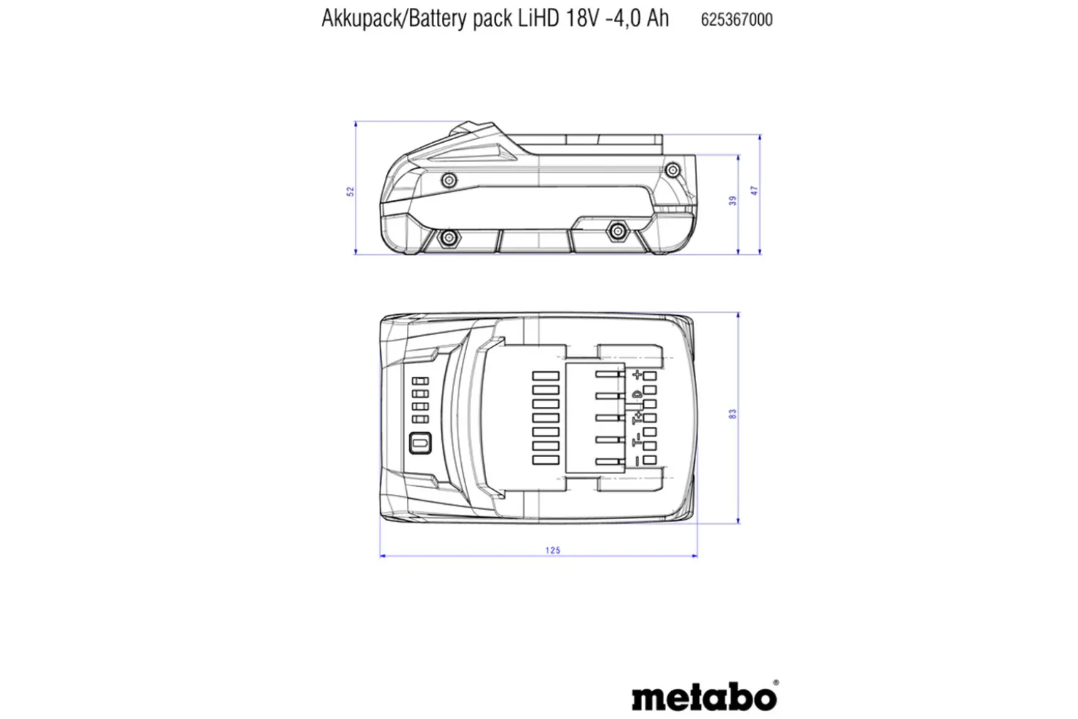 Akumulator Metabo LiHD 18V 4,0Ah