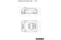 Akumulator 18V/2,0Ah, Li-Power Metabo 625026000