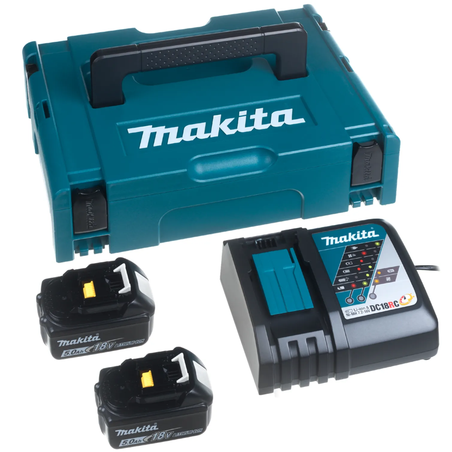 Akumulatory 18V 5,0Ah (x2) i ładowarka Makita 197624-2