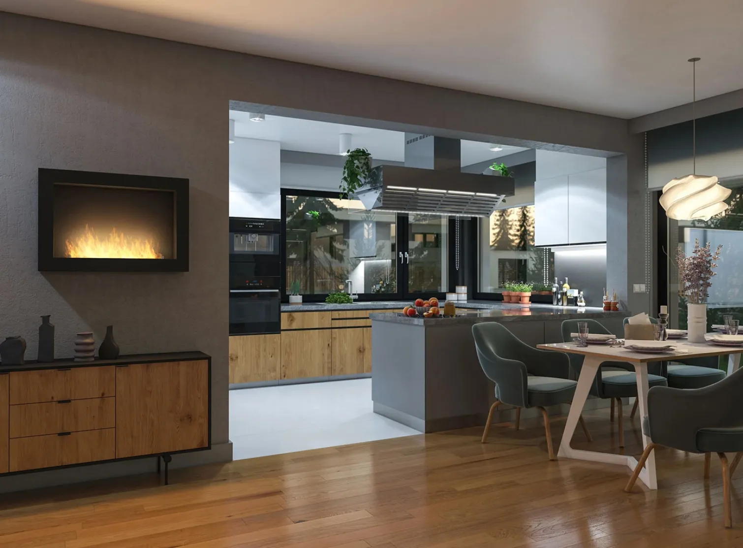 Biokominek do zabudowy Infire MURALL 800