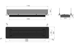Biokominek do zabudowy Infire INSERT BLACK 1200