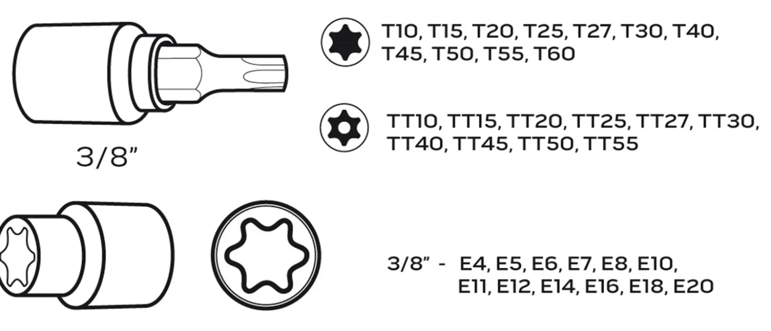 Bity Torx 3/8