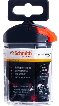 Bity udarowe T20 25mm HI-TEK, 20szt. Schmith SBU-T20/25