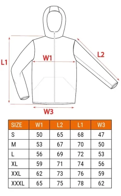 Bluza rozpinana z kapturem Neo 81-513