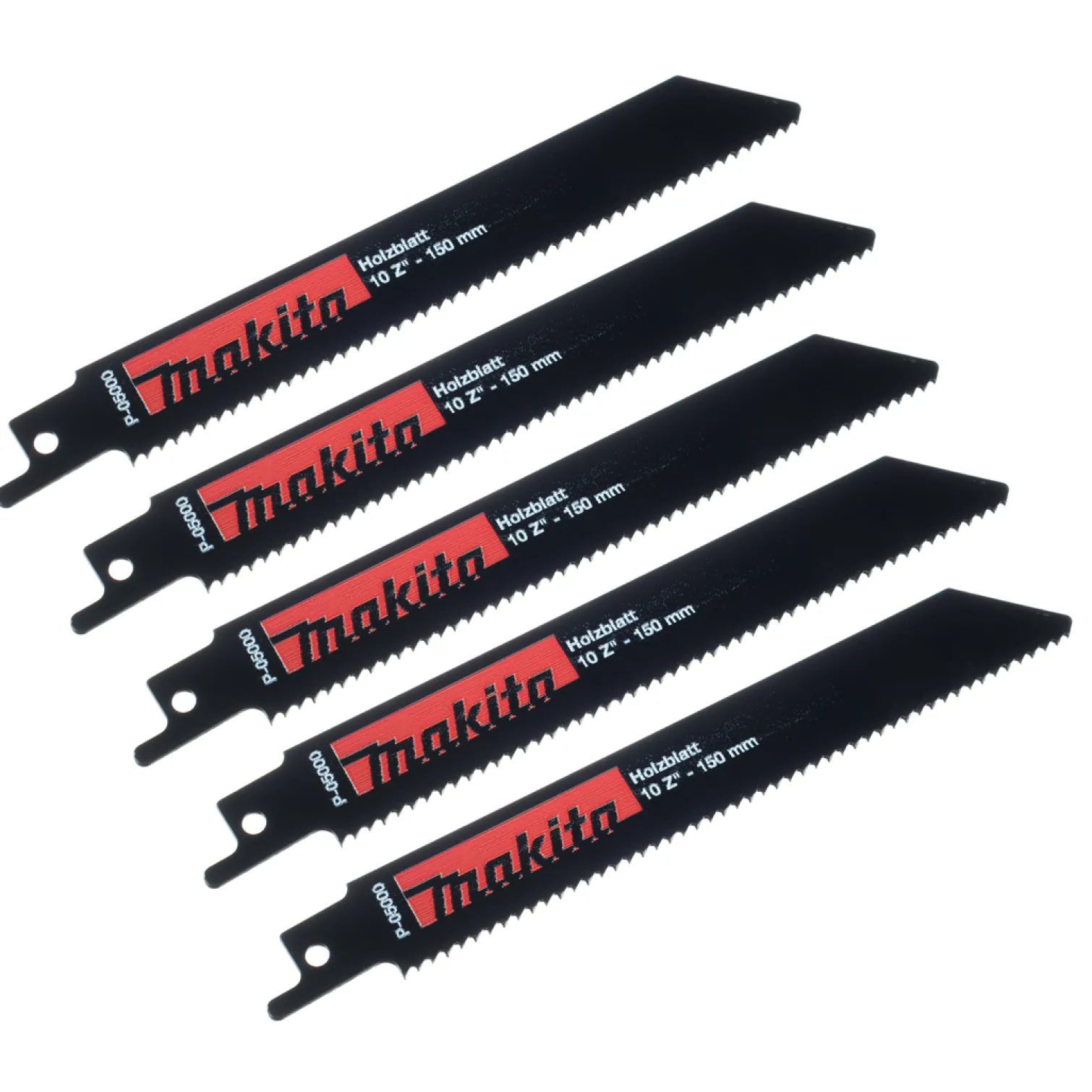 Brzeszczot do pił posuwowych ze stali szybkotnącej 150 mm, 10 zębów/cal, 5 sztuk Makita p-05000