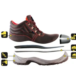Buty bezpieczne T1A, skórzane, roz. 44, kat.S1P SRC Dedra BH9T1A-44