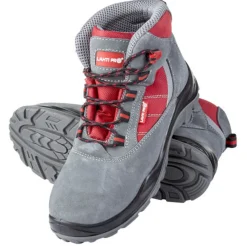 Buty zamsz/oxford szaro-czerwone, s1p src, 40 Lahti Pro L3011940