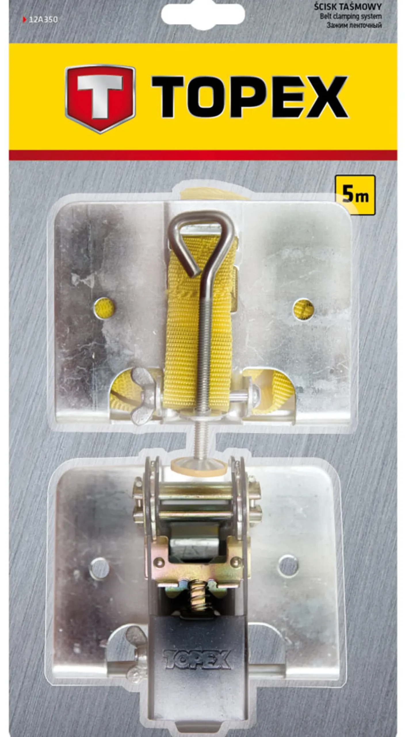 Ścisk taśmowy do paneli 5000x25x1mm Topex 12A350