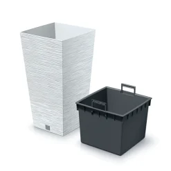 Doniczka FURU SQUARE - biały Prosperplast DFSH400-S449