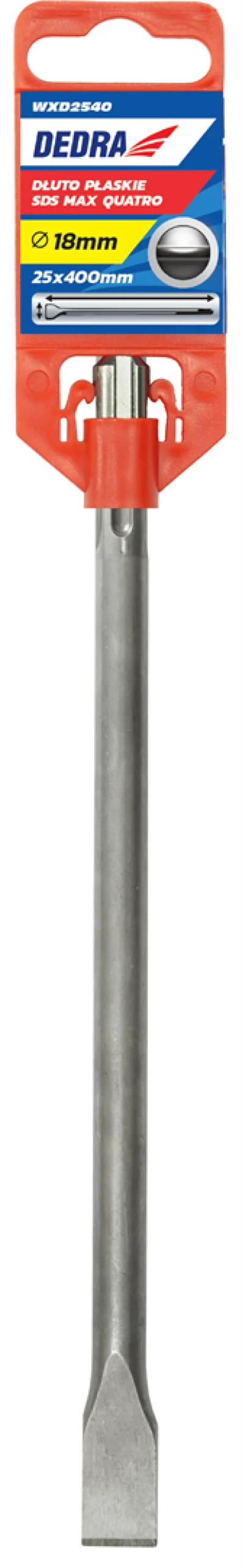 Dłuto płaskie SDS MAX 80x18x400mm Dedra WXD8040