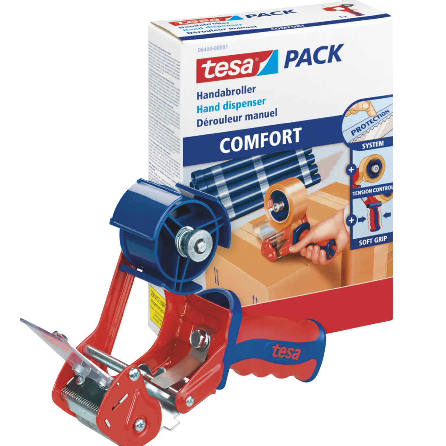 Dyspenser do taśm pakowych COMFORT Tesa 06400