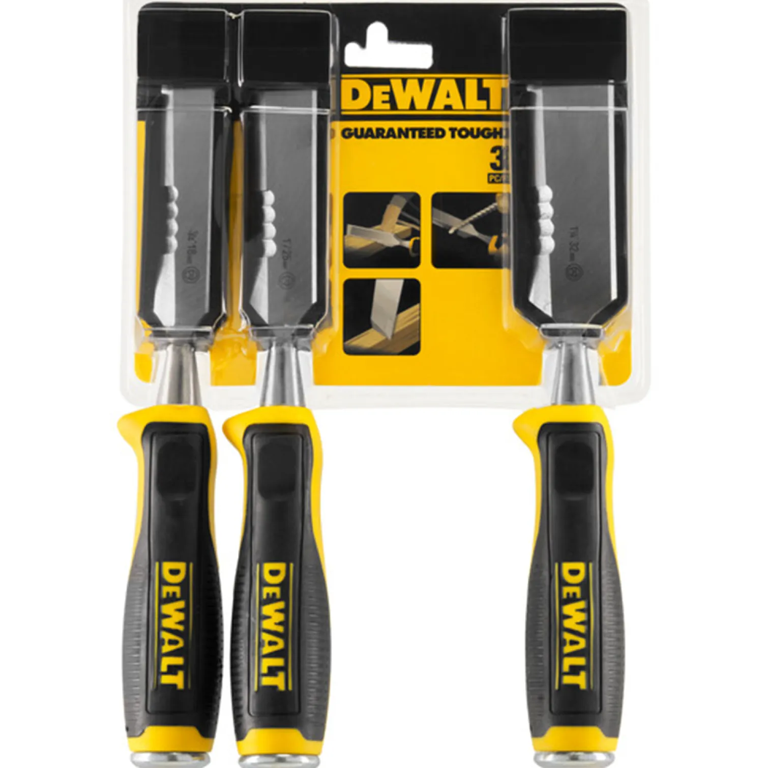 3-elementowy zestaw dłut do drewna DeWalt DWHT0-16148