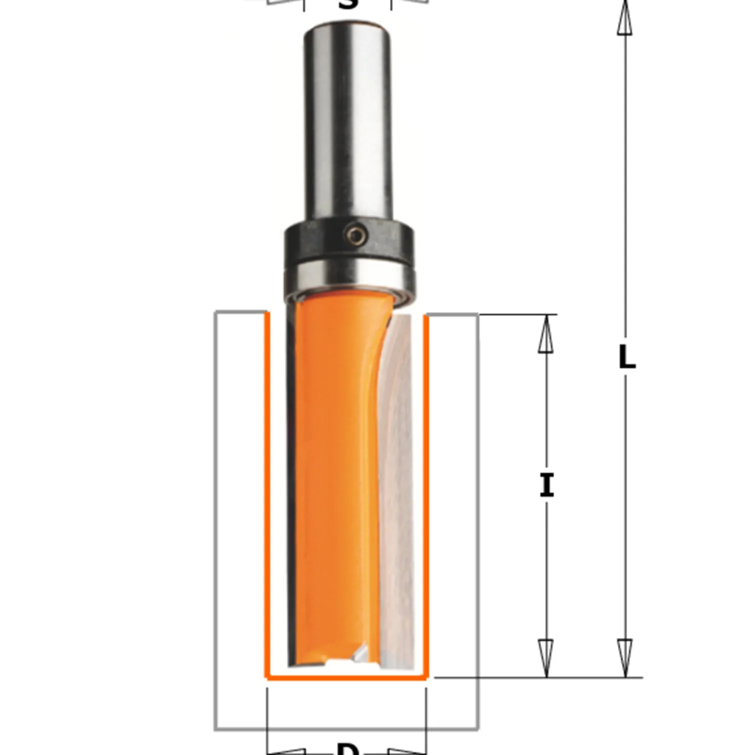 Frez prosty - seria krótka D-4 I-10 s-6 Cmt 711.040.11