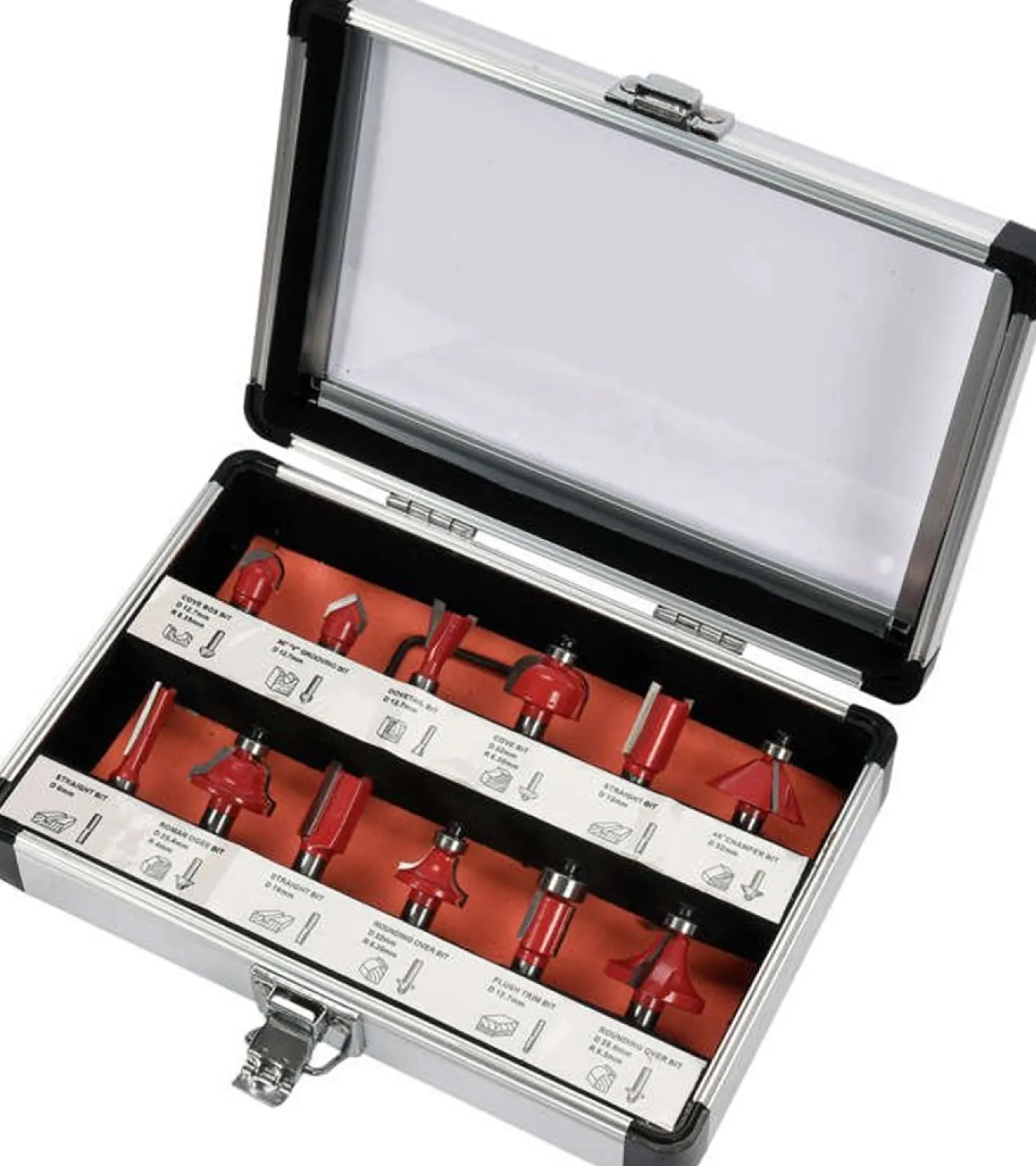 Frezy do drewna 8mm 12szt. Yato YT-68005