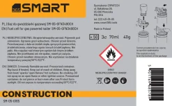 Gaz do gwoździarki gazowej 165mm, 40g, 1szt. Smart365 05-G165