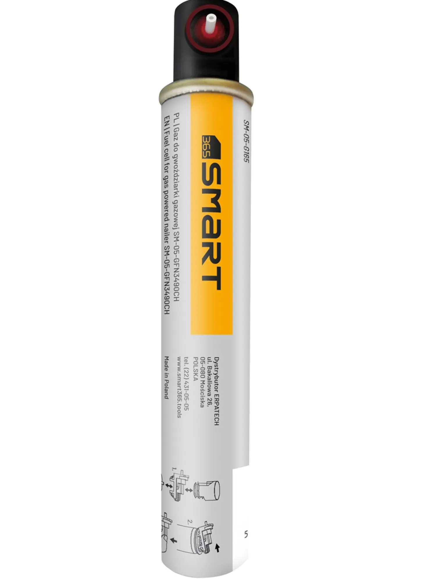 Gaz do gwoździarki gazowej 165mm, 40g, 1szt. Smart365 05-G165