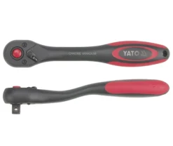 Grzechotka powlekana wygięta 1/4" 144 mm Yato YT-0293