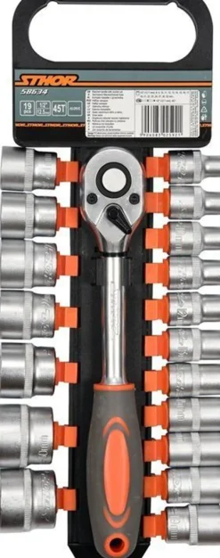 Grzechotka 1/2" z nasadkami Sthor 58634