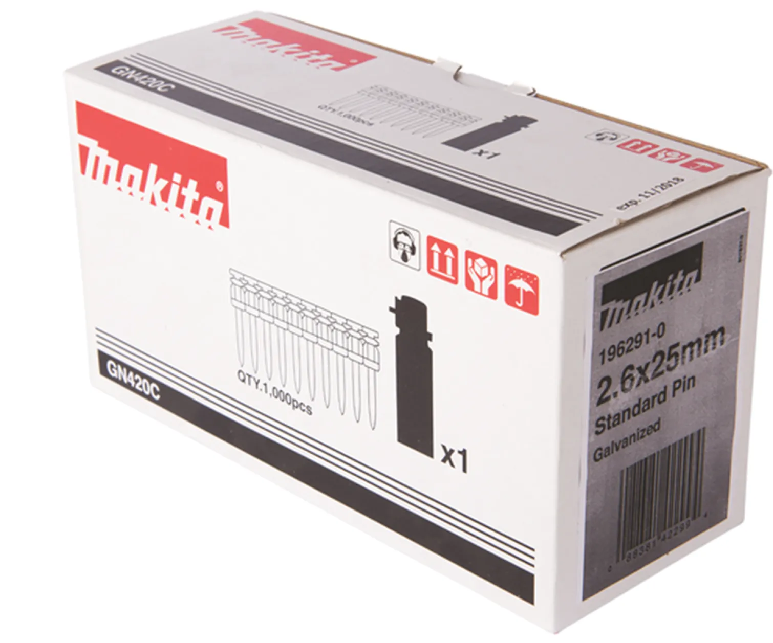 Gwoździe do betonu 2.6x25mm, 1000szt. Makita 196291-0
