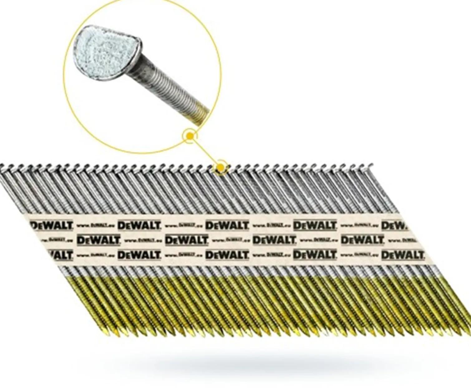 Gwoździe z łbem w kształcie litery D 3,1x90mm, 2200szt. DeWalt DNPT31R90G12Z