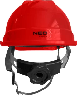 Hełm przemysłowy z paskiem podbródkowym, czerwony Neo 97-224