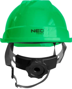 Hełm przemysłowy z paskiem podbródkowym, zielony Neo 97-223