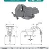Imadło ślusarskie 1250-100L stałe Bison S.A. 2010001940135