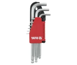 Klucze Hex kulka 9 części 2-10 mm CR-V Yato YT-0507