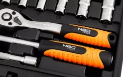 Klucze nasadowe, 1/4”, CrV, zestaw 23szt. Neo 10-231