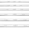Klucze oczkowe z grzechotką, długie, zestaw 6 szt., 8 - 19 mm, miękkie etui Neo 09-370