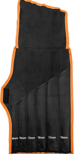 Klucze oczkowe z grzechotką, długie, zestaw 6 szt., 8 - 19 mm, miękkie etui Neo 09-370