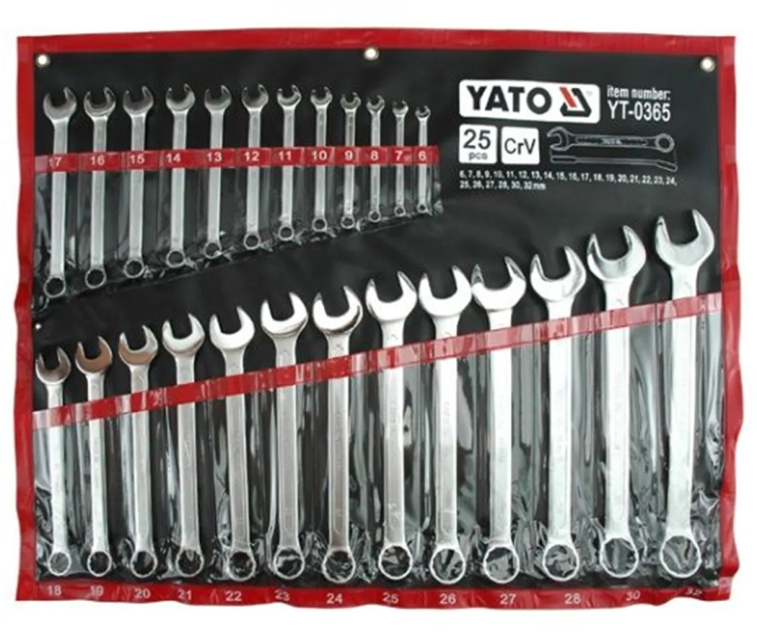 Klucze płasko-oczkowe 6-32 mm Yato YT-0365