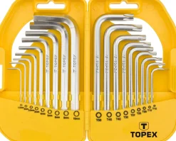 Klucze sześciokątne i Torx, zestaw 18szt. Topex 35D952