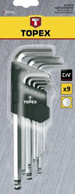 Klucze sześciokątne 1.5-10mm 9szt. Topex 35D957