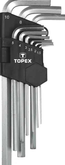 Klucze sześciokątne 1.5-10mm, zestaw 9szt., długie Topex 35D956
