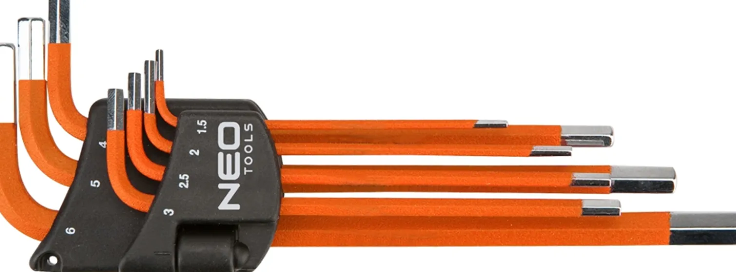 Klucze sześciokątne 1.5-6mm, zestaw 7szt. Neo 09-517