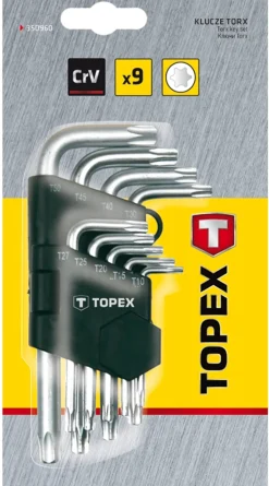 Klucze Torx T10-T50, 9szt. Topex 35D960