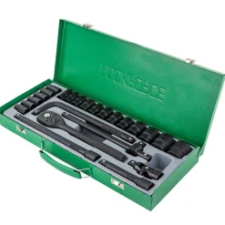 Klucze udarowe 1/2" 6-kątne, zestaw 24 elementów Rockforce RF-4245B-5MPB