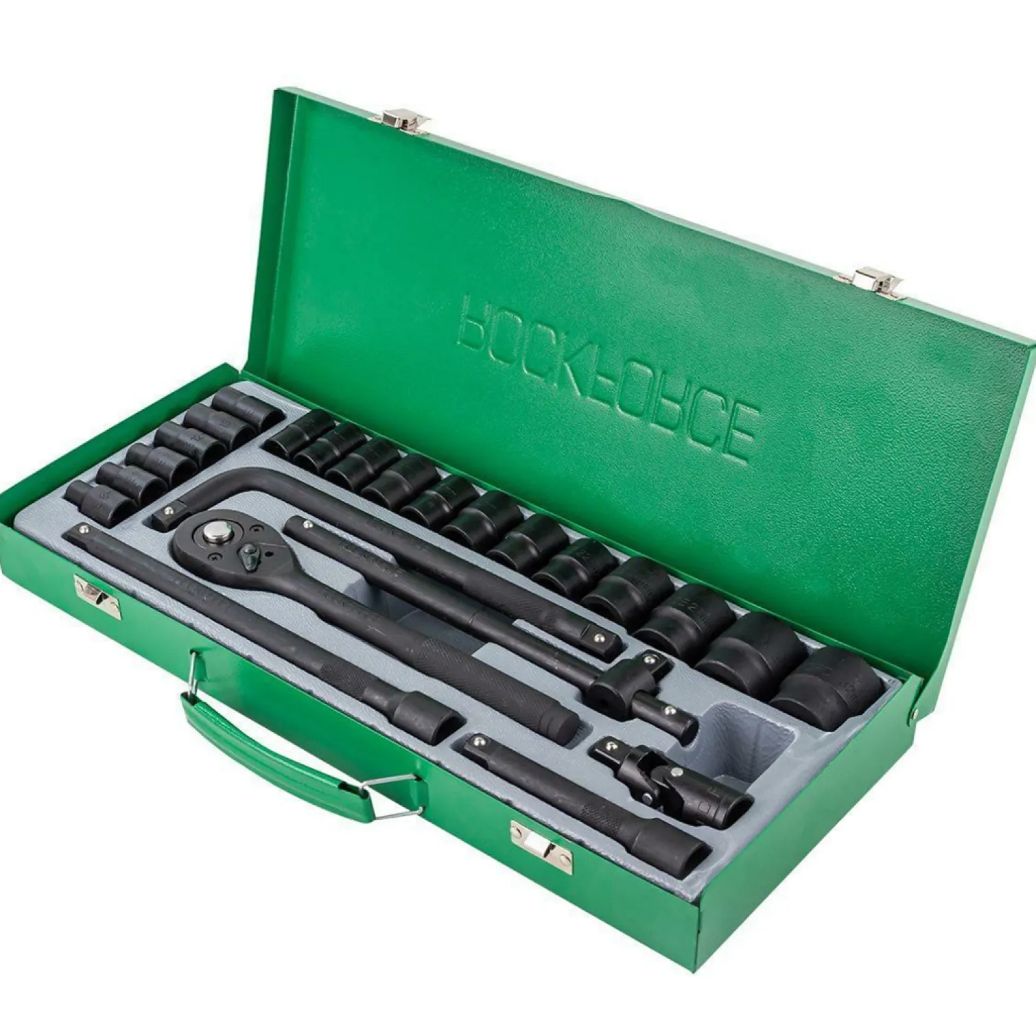 Klucze udarowe 1/2" 6-kątne, zestaw 24 elementów Rockforce RF-4245B-5MPB