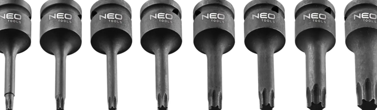 Klucze udarowe torx, 1/2" 9szt. Neo 08-712