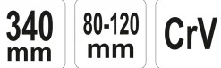 Klucz hakowy z noskiem 340mm Yato YT-01673