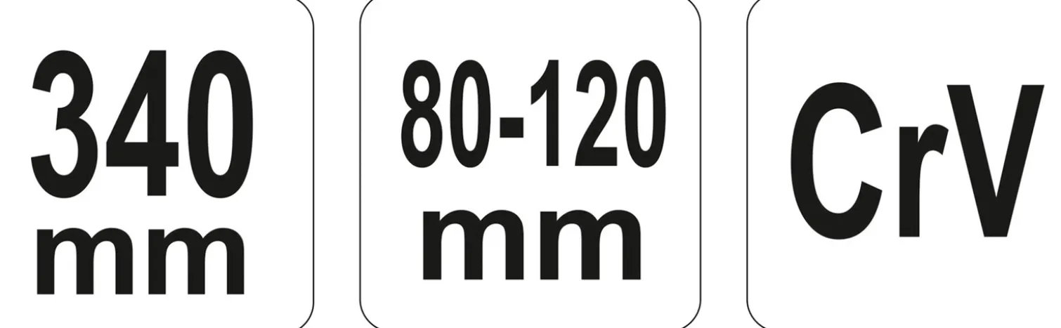 Klucz hakowy z noskiem 340mm Yato YT-01673