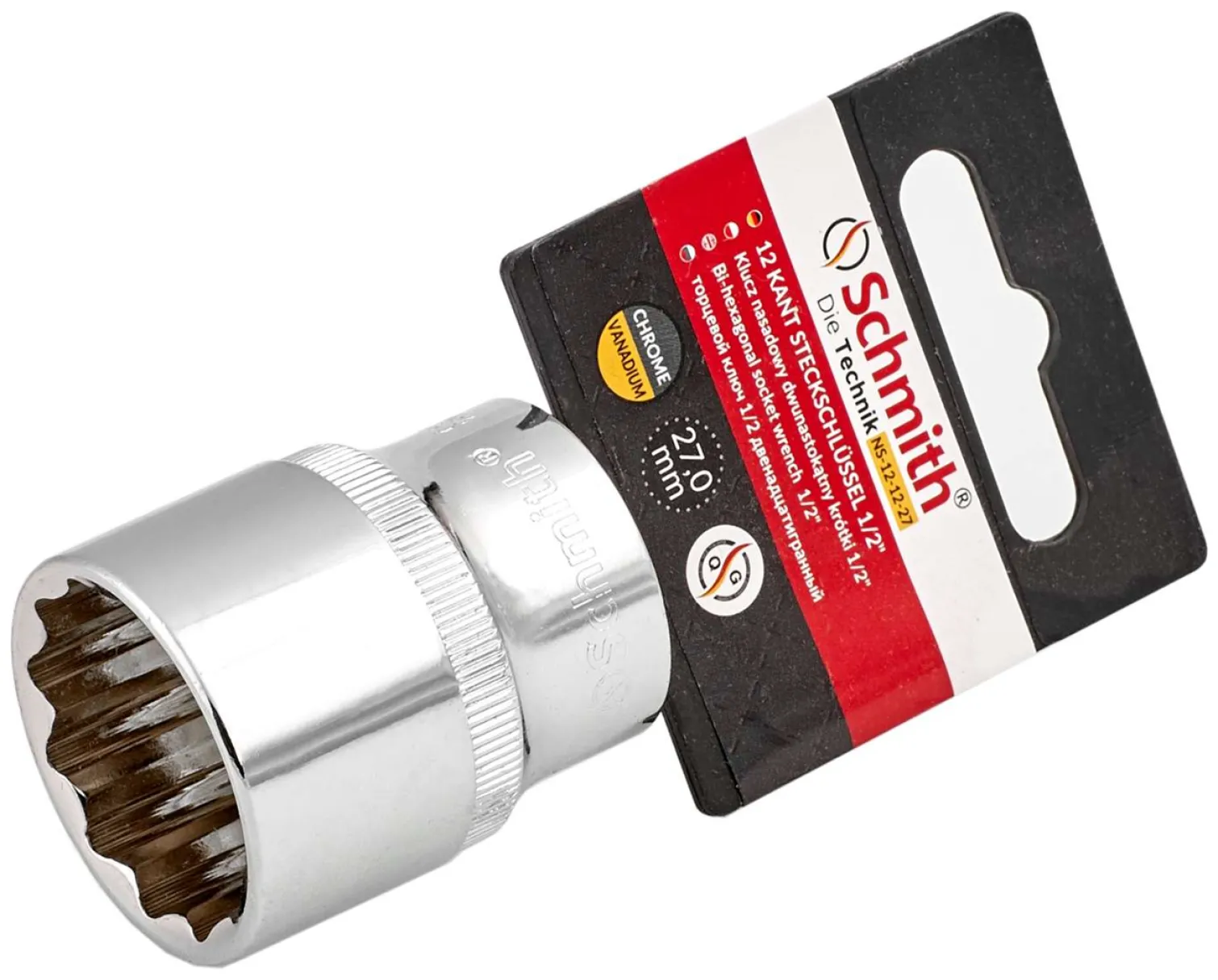 Klucz nasadowy dwunastokątny krótki 1/2" 32mm Schmith NS-12-12-32