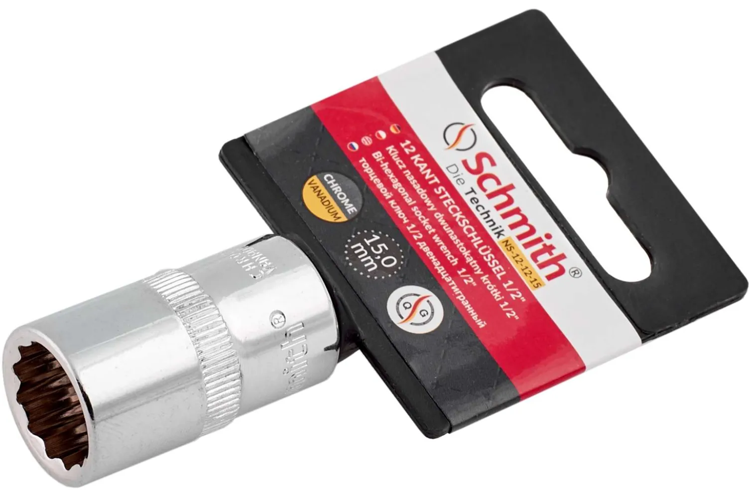 Klucz nasadowy dwunastokątny krótki 1/2" 30mm Schmith NS-12-12-30