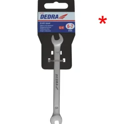 Klucz płaski CrV 24 x 27 mm z przywieszką Dedra 1481P