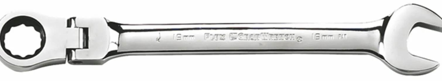 Klucz płasko-oczkowy łamany z grzechotką 19mm Sata ST46410ST