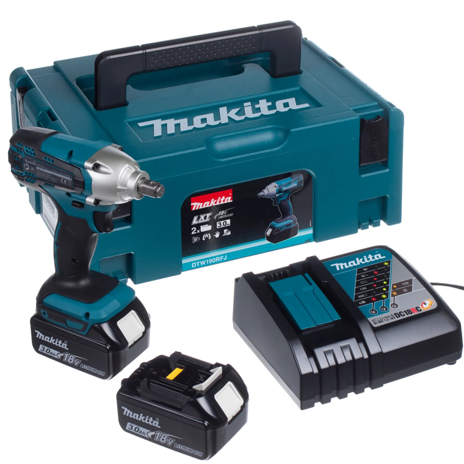 Klucz udarowy Makita LXT DTW190RFJ 2x3.0Ah