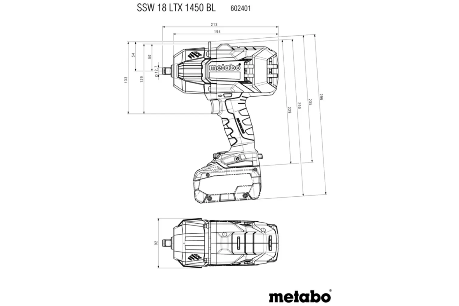 Klucz udarowy Metabo SSW 18 LTX 1450 BL